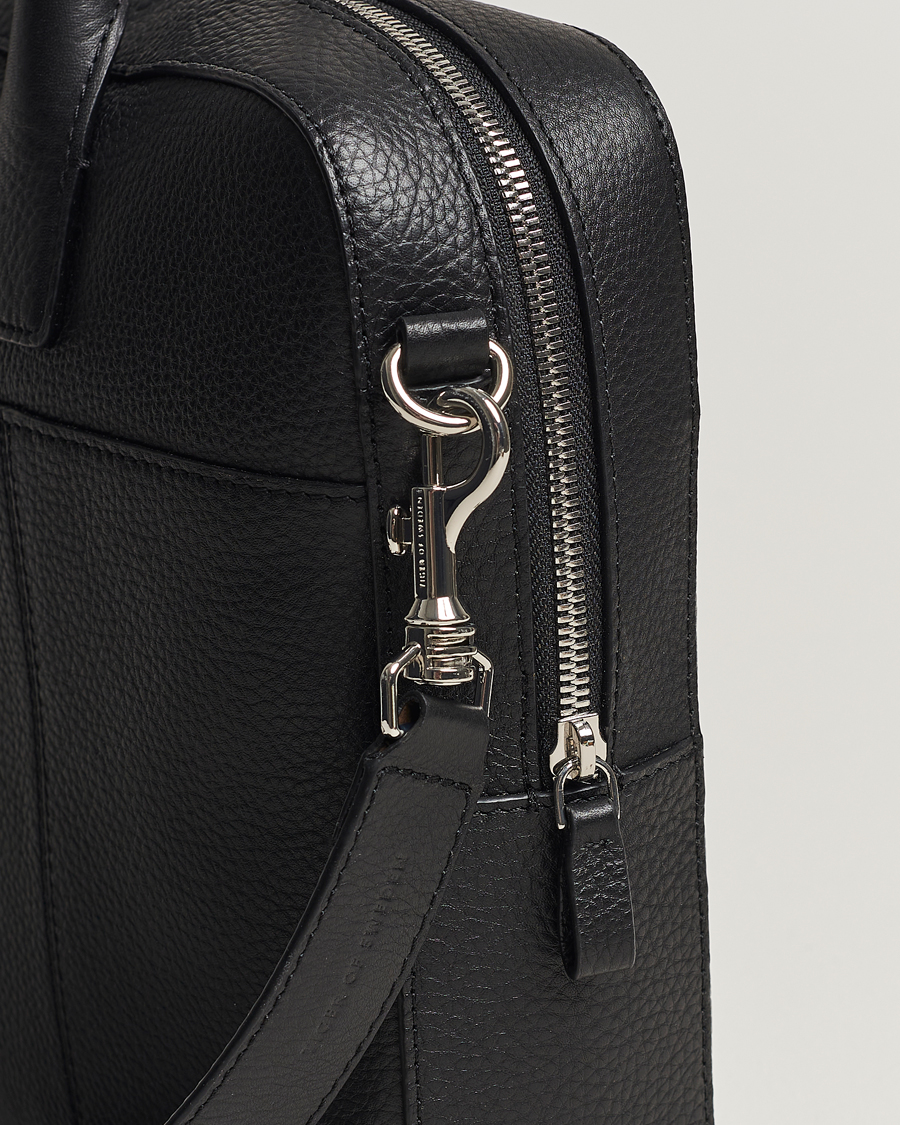 Homme | Tiger of Sweden Capa Grained Leather Briefcase Black | Tiger of Sweden | Capa Grained Leather Briefcase Black