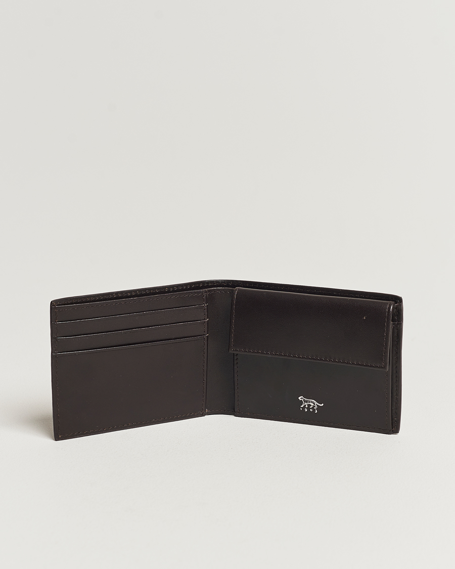 Homme |  | Tiger of Sweden | Wivalius Grained Leather Wallet Dark Brown