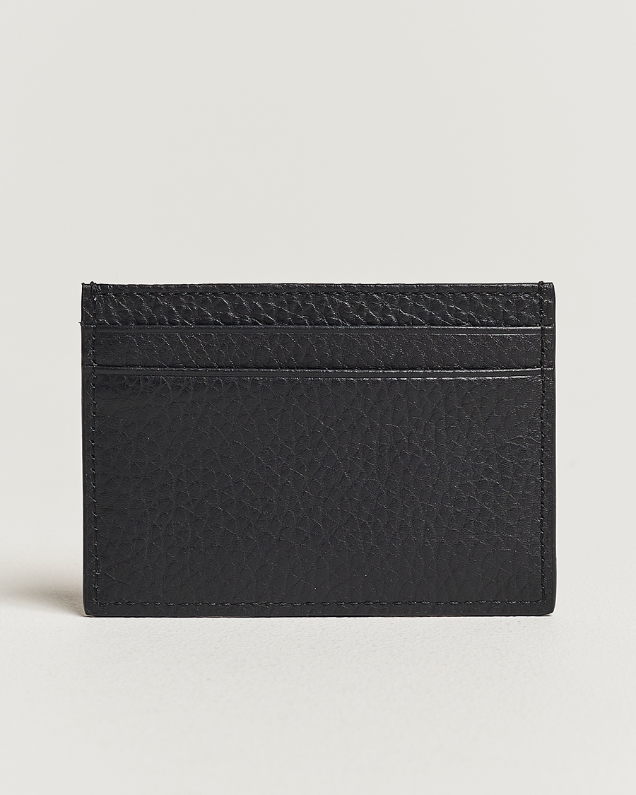 Homme | Accessoires | Tiger of Sweden | Wharf Grained Leather Card Holder Black
