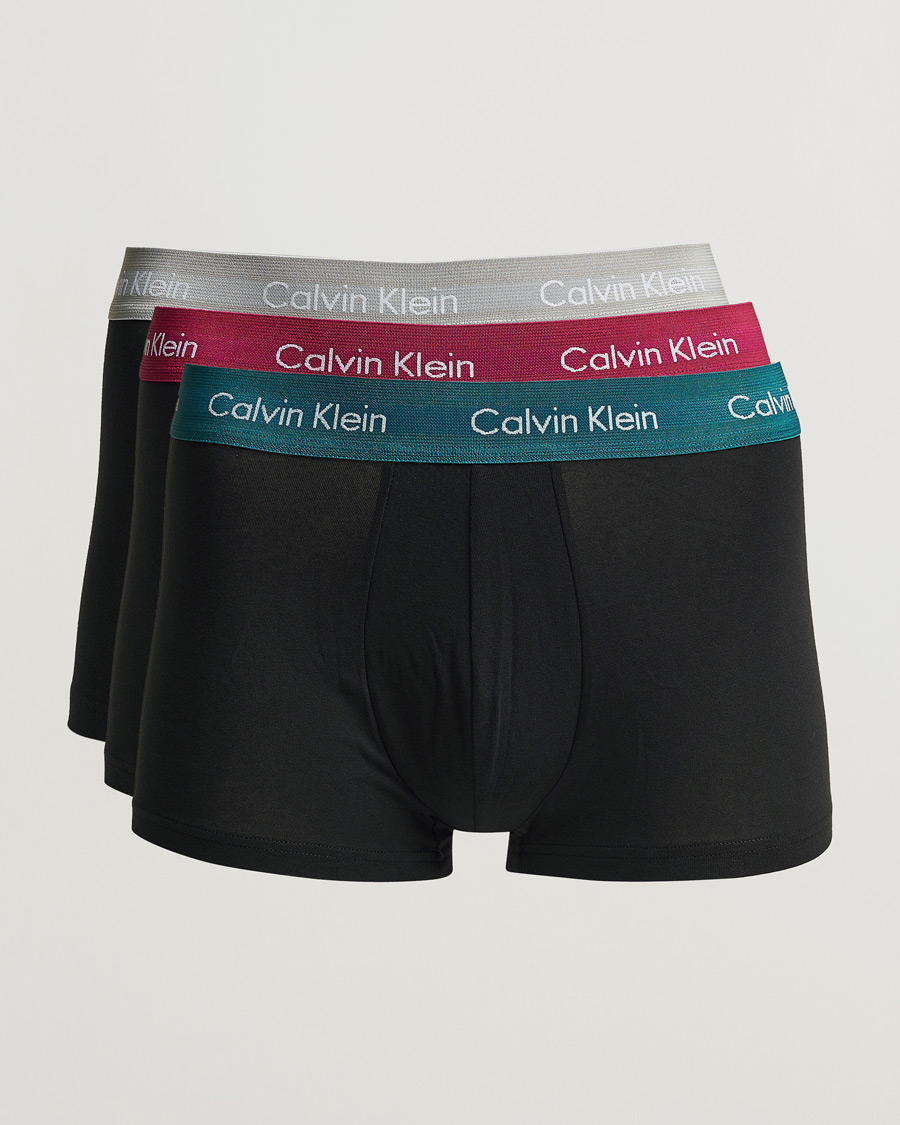 Homme | Sous-Vêtements Et Chaussettes | Calvin Klein | Cotton Stretch Trunk 3-pack Grey/Green/Plum