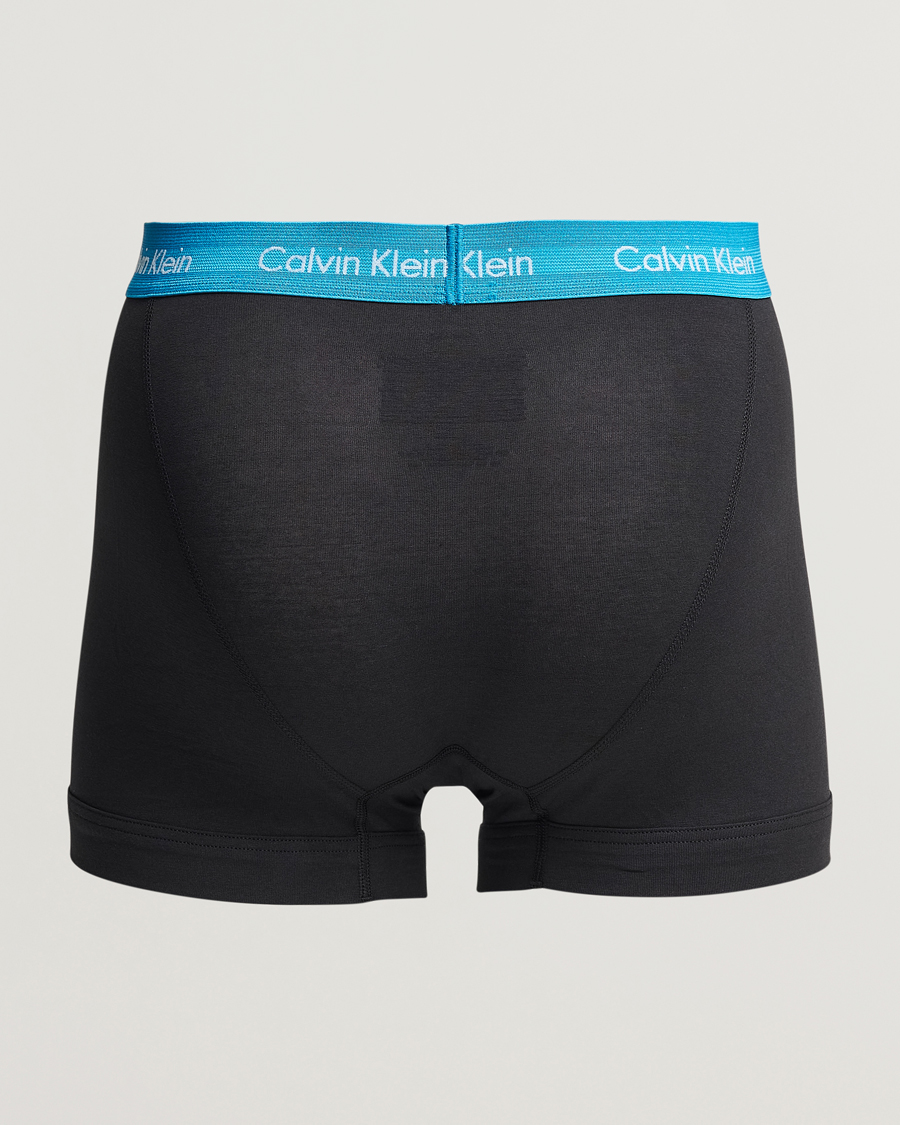 Homme |  | Calvin Klein | Cotton Stretch Trunk 3-pack Blue/Dust Blue/Green