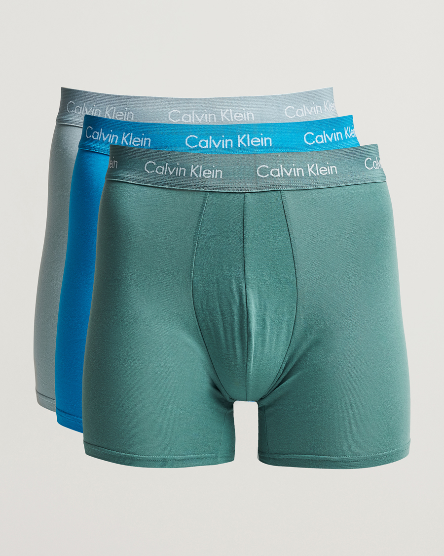 Homme | Sous-Vêtements Et Chaussettes | Calvin Klein | Cotton Stretch 3-Pack Boxer Breif Blue/Arona/Green