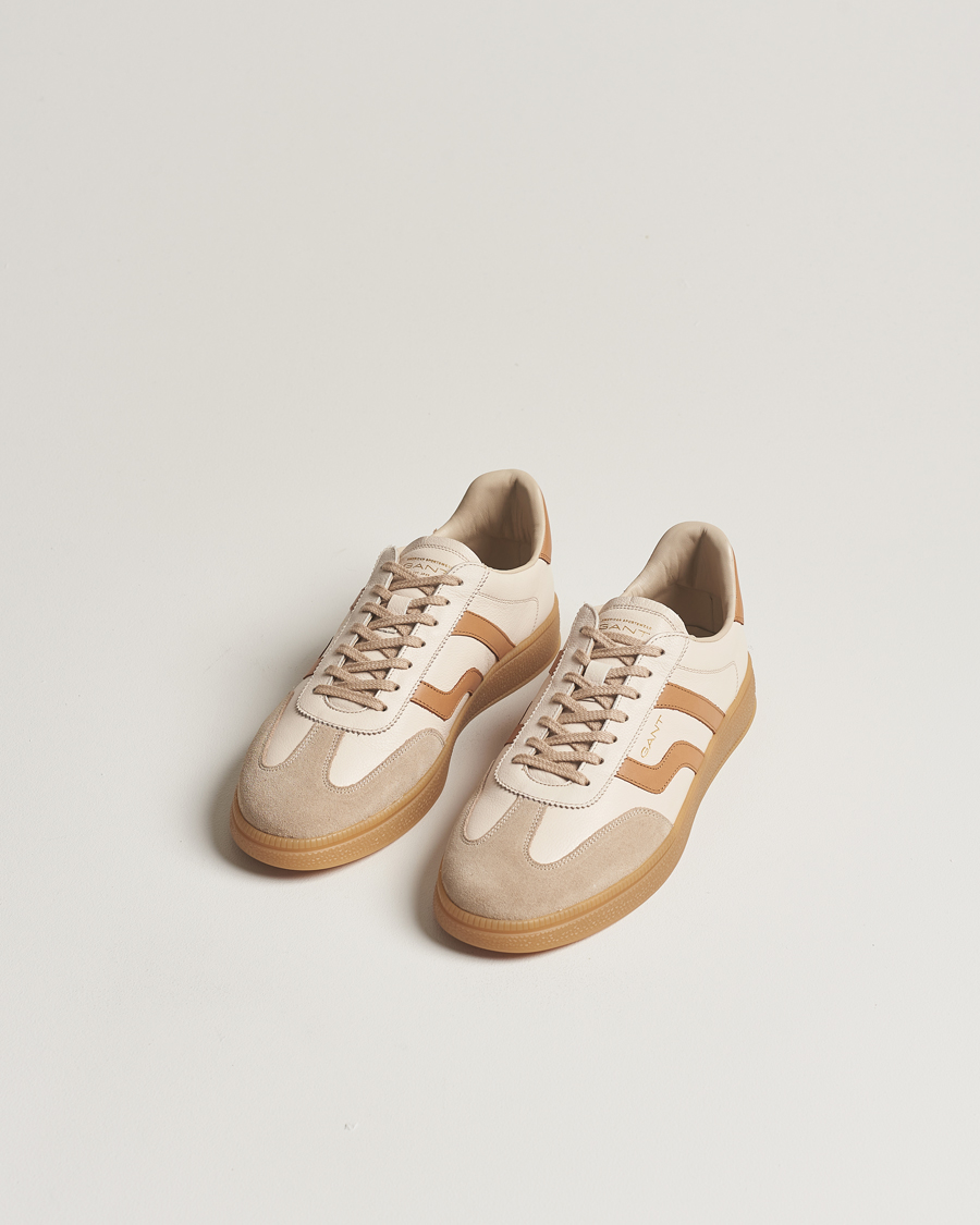 Homme | Baskets | GANT | Cuzmo Leather Sneaker Beige/Tan