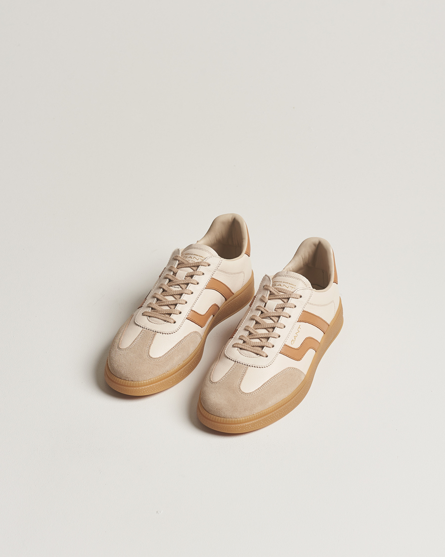 Homme | GANT Cuzmo Leather Sneaker Beige/Tan | GANT | Cuzmo Leather Sneaker Beige/Tan
