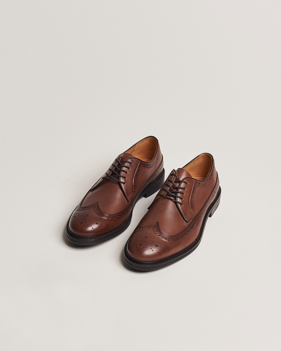 Men | Shoes | GANT | Bidford Leather Brogues Cognac