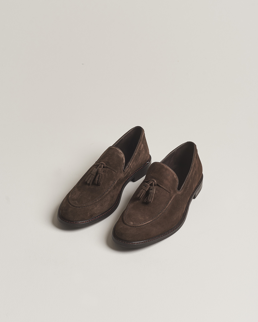 Homme | Chaussures En Daim | GANT | Lozham Suede Tassle Loafer Coffee Brown