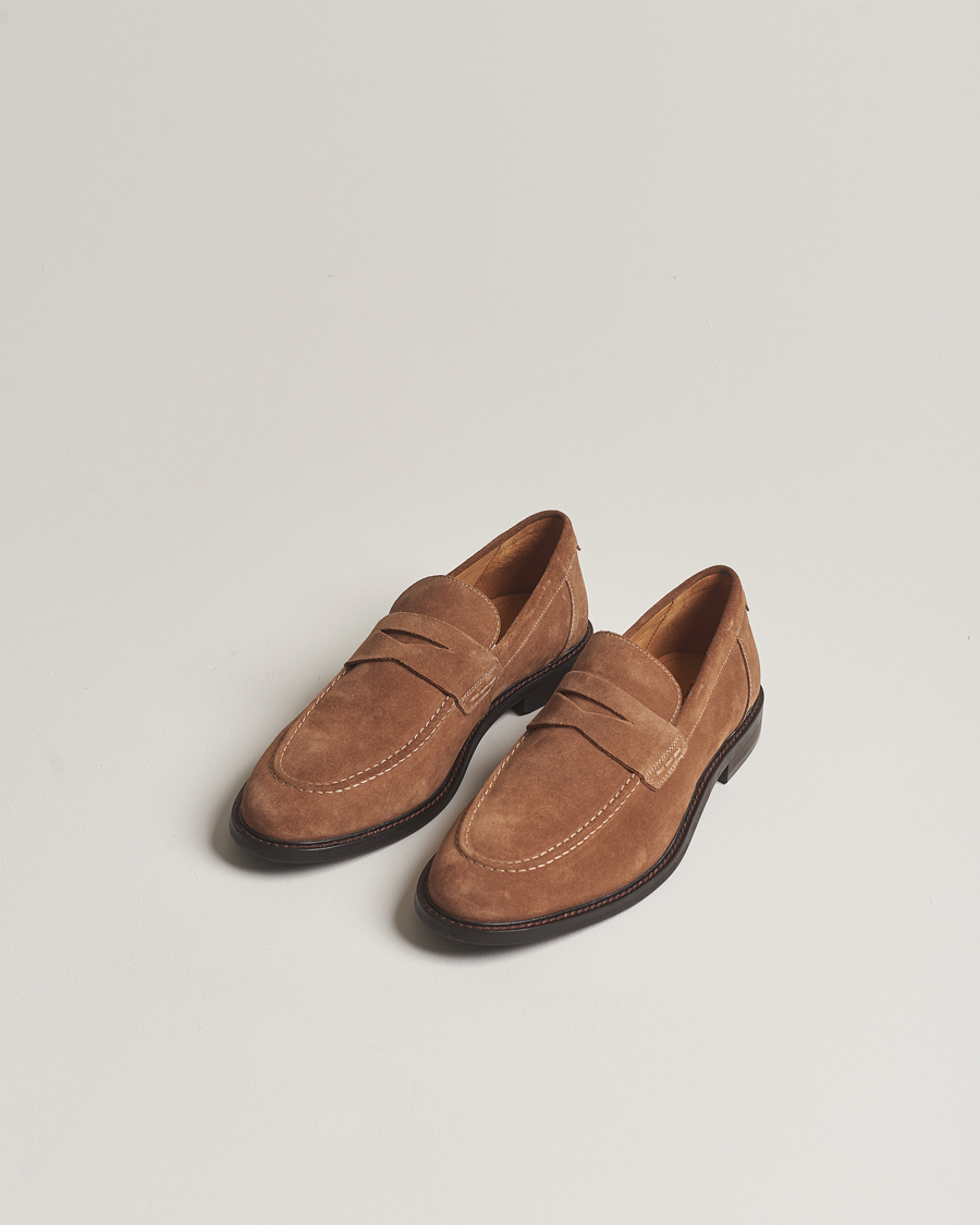Homme | Chaussures En Daim | GANT | Lozham Suede Loafer Cognac