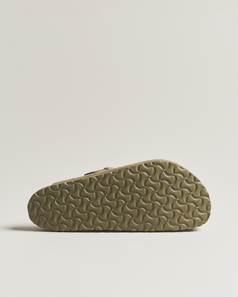 Homme | BIRKENSTOCK Boston Soft Footbed Faded Khaki Suede | BIRKENSTOCK | Boston Soft Footbed Faded Khaki Suede