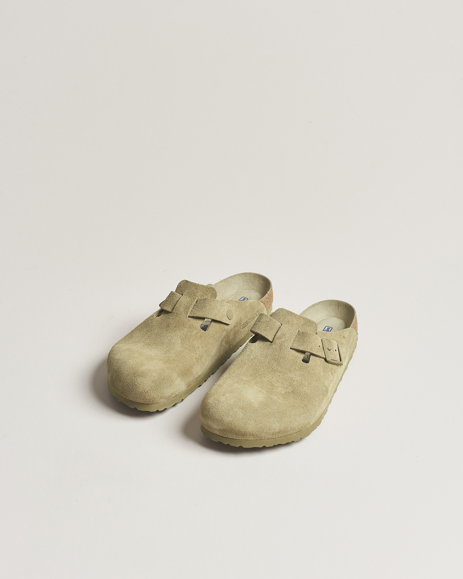Homme | Chaussures | BIRKENSTOCK | Boston Soft Footbed Faded Khaki Suede