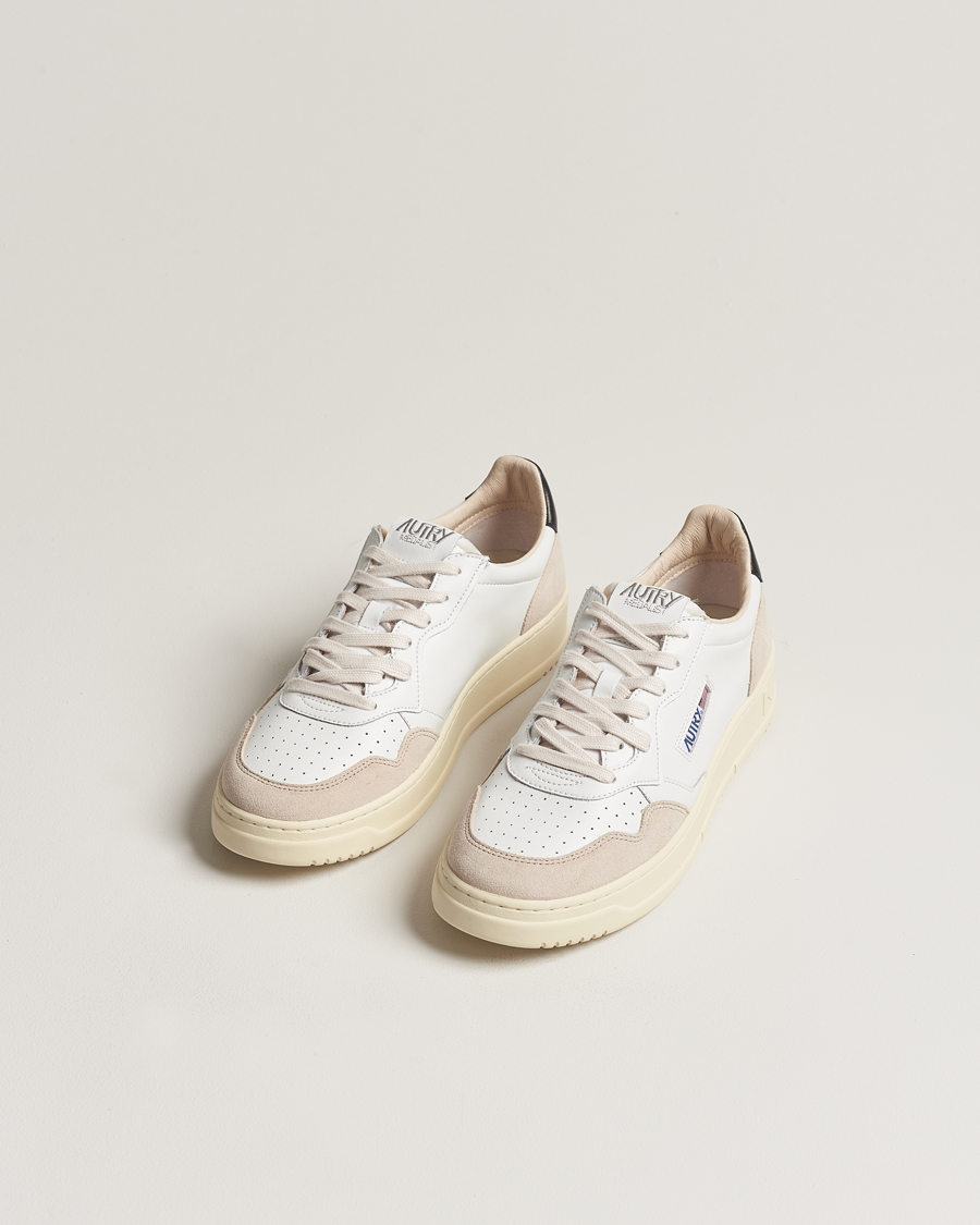 Homme | Baskets | Autry | Medalist Low Leather/Suede Sneaker White/Black
