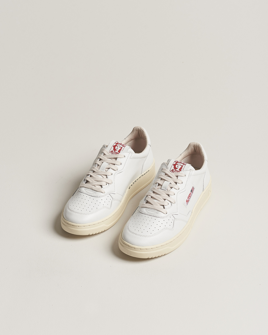 Homme |  | Autry | Medalist Low Leather Sneaker White/Red