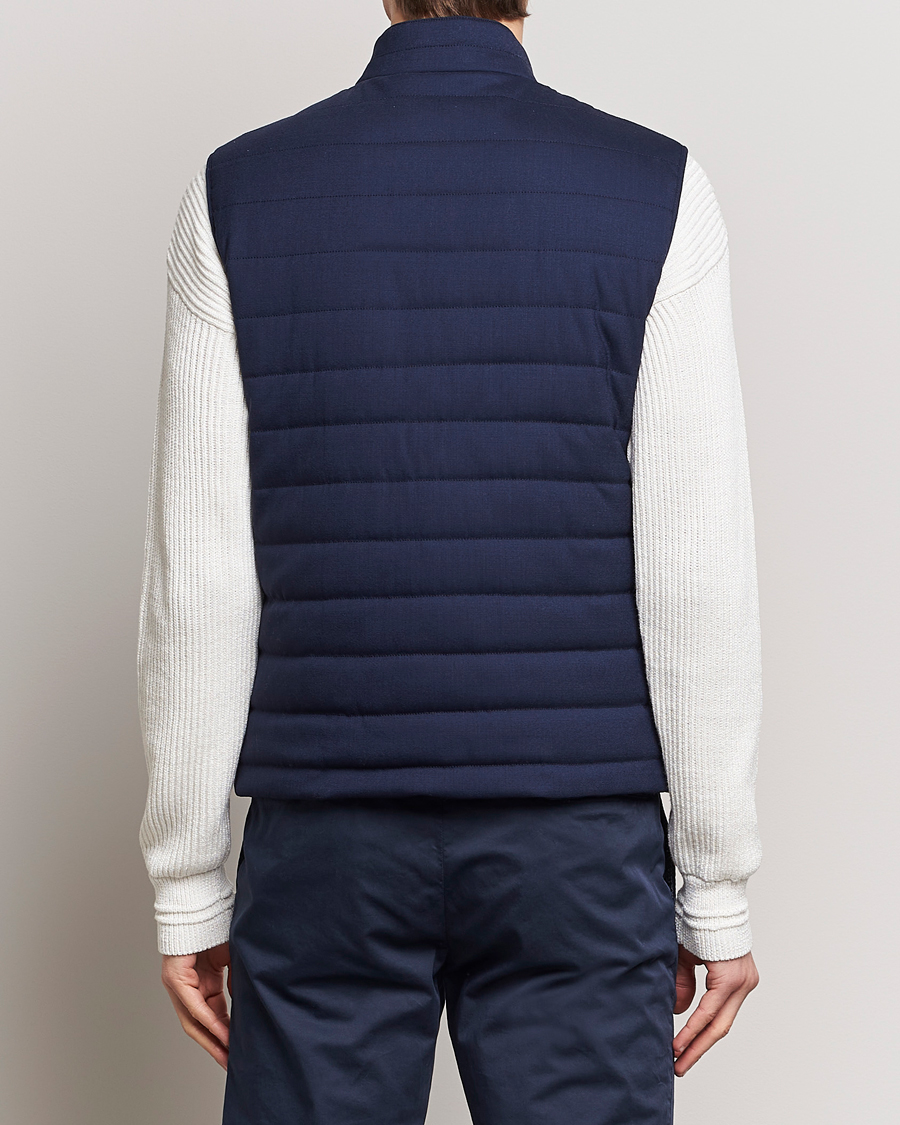 Homme | Manteaux Et Vestes | Kiton | Technical Wool Gilet Navy