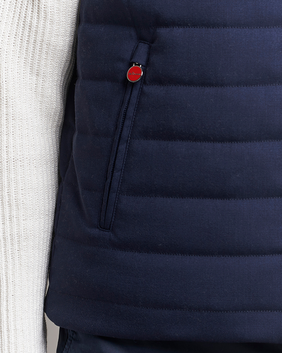 Homme | Manteaux Et Vestes | Kiton | Technical Wool Gilet Navy
