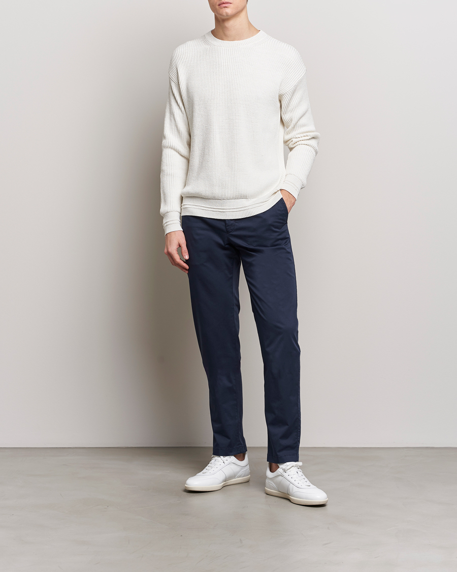 Homme | Pulls Et Tricots | Kiton | Cotton/Silk Rib Pullover Off White