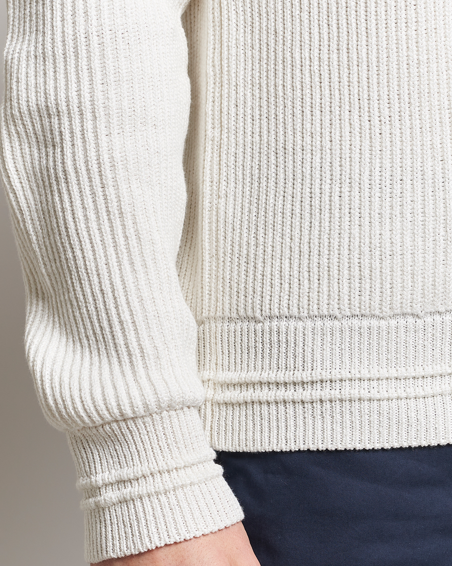 Homme | Pulls Et Tricots | Kiton | Cotton/Silk Rib Pullover Off White
