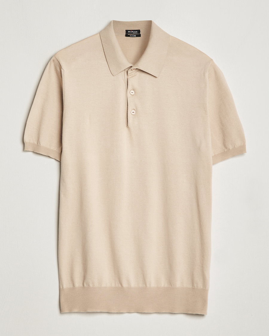 Homme | Polos | Kiton | Sea Island Cotton Polo Beige