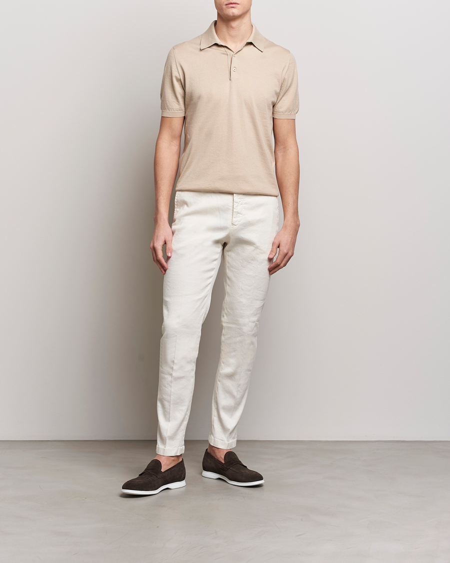 Homme | Polos | Kiton | Sea Island Cotton Polo Beige