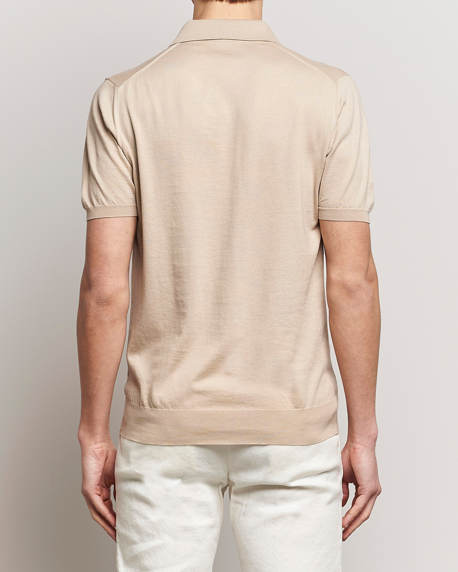 Homme | Polos | Kiton | Sea Island Cotton Polo Beige
