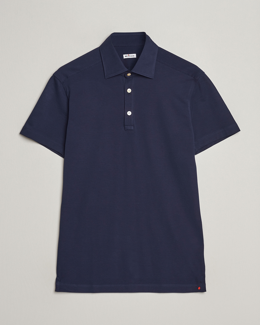 Homme | Polos | Kiton | Short Sleeve Jersey Polo Navy