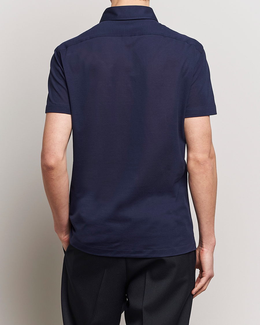 Homme | Polos | Kiton | Short Sleeve Jersey Polo Navy