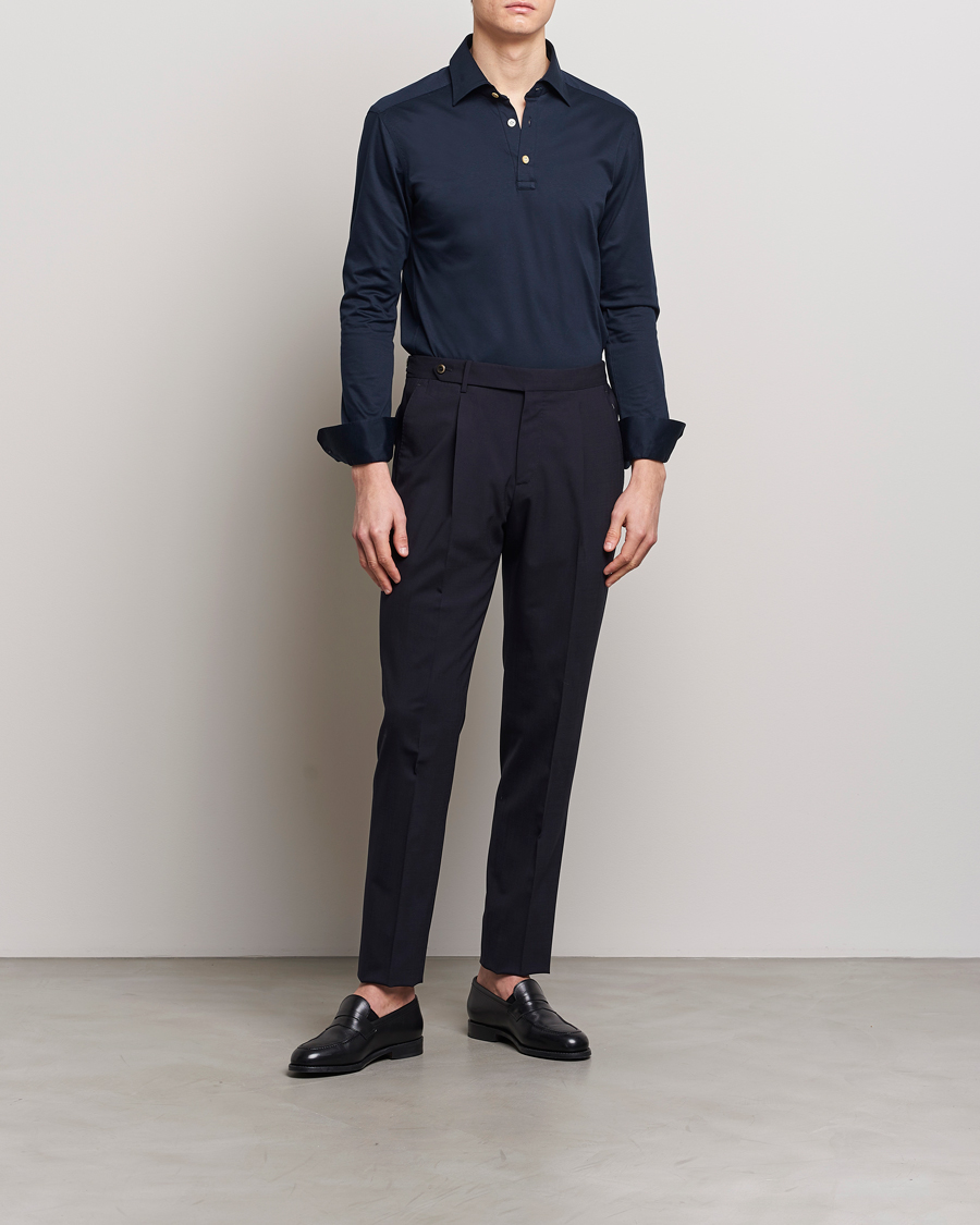 Homme | Chemises | Kiton | Popover Shirt Navy
