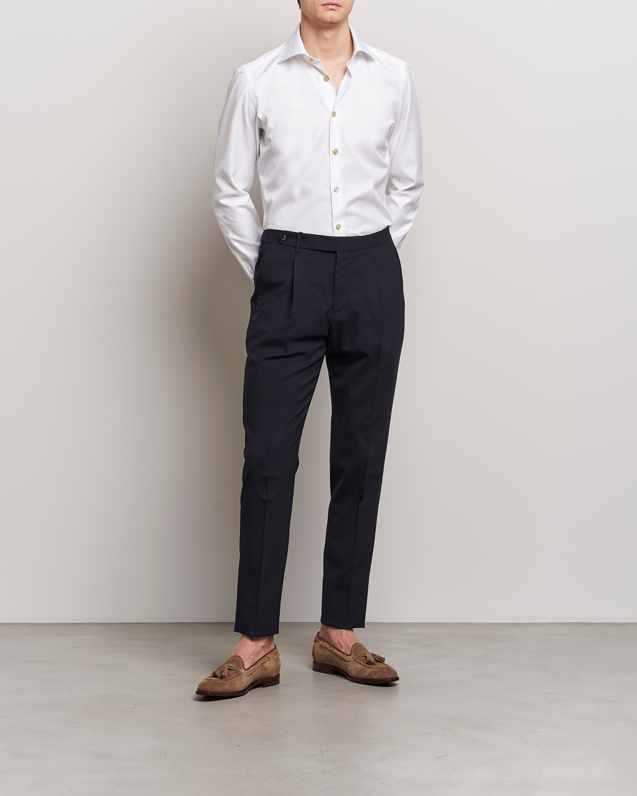 Homme | Italian Department | Kiton | Slim Fit Dress Shirt White