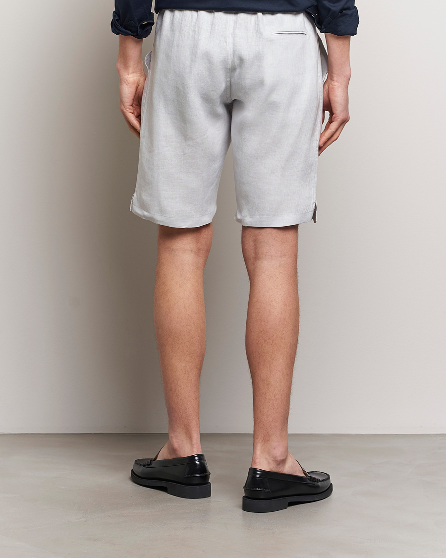 Homme | Shorts | Kiton | Linen Drawstring Shorts Light Grey