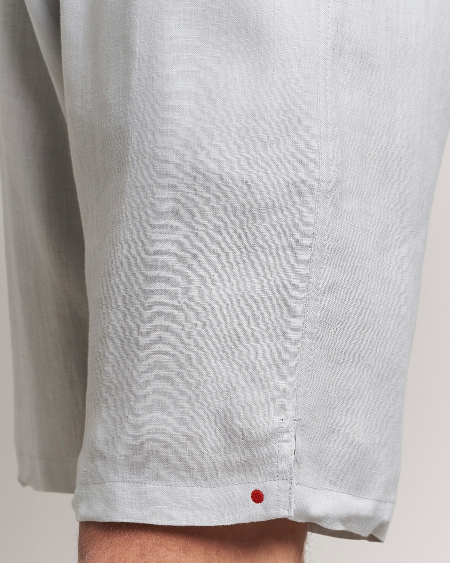 Homme | Shorts | Kiton | Linen Drawstring Shorts Light Grey