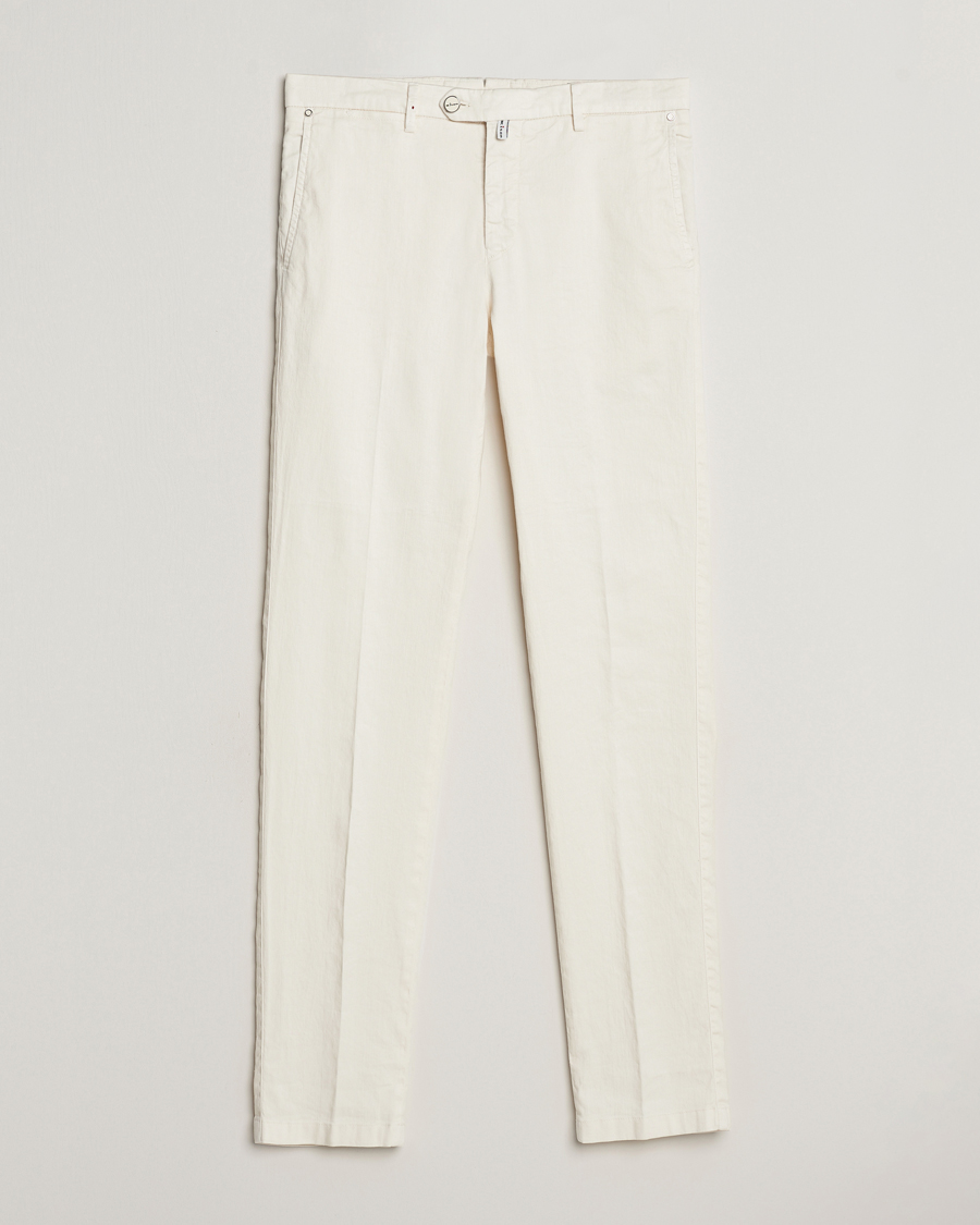Homme | Pantalons | Kiton | Linen Trousers Light Beige