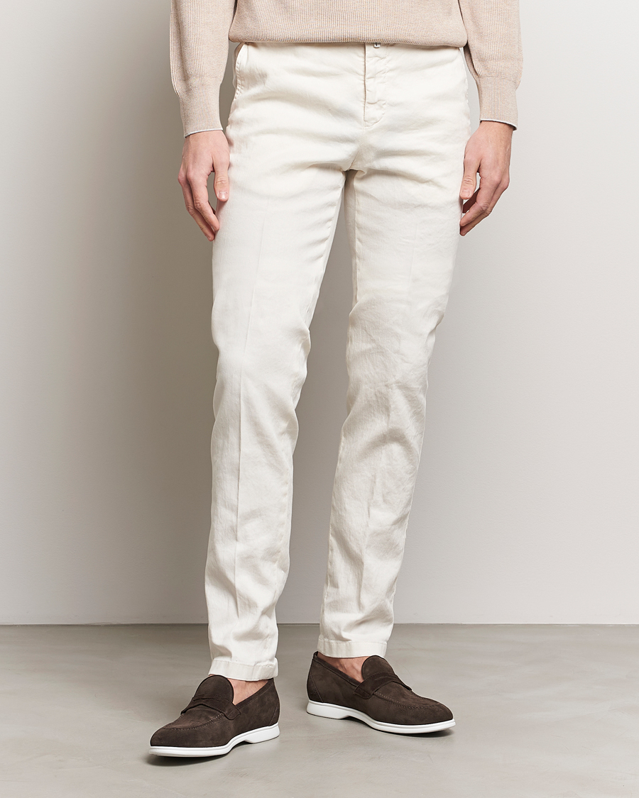 Homme | Vêtements | Kiton | Linen Trousers Light Beige