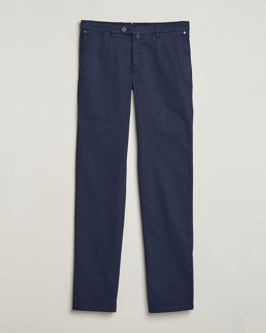 Homme | Pantalons | Kiton | Slim Fit Cotton Chinos Navy