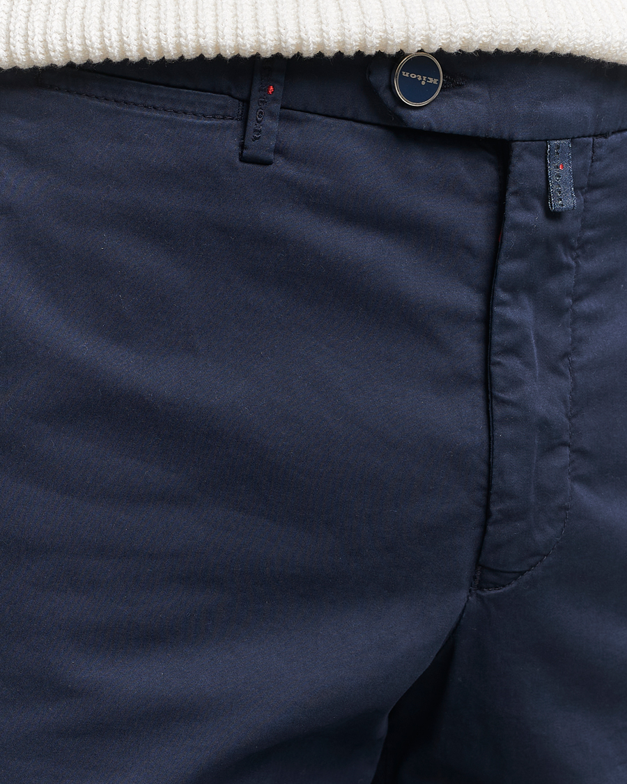 Homme | Pantalons | Kiton | Slim Fit Cotton Chinos Navy