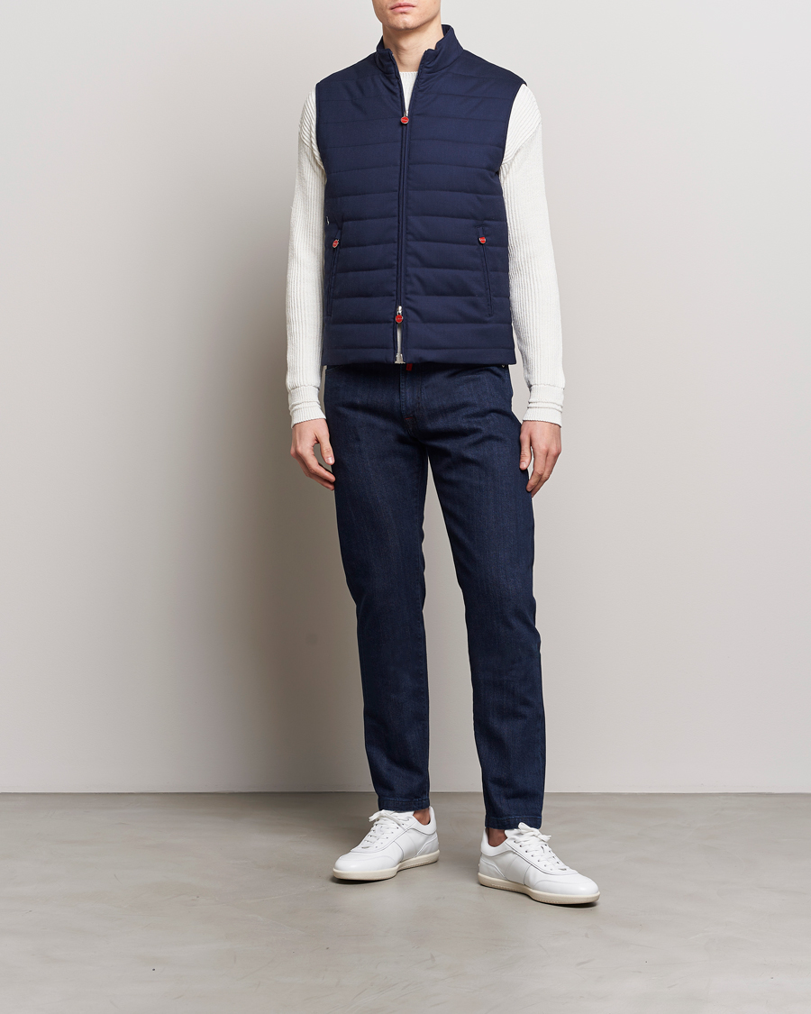 Homme | Jeans | Kiton | Slim Fit 5-Pocket Jeans Dark Indigo