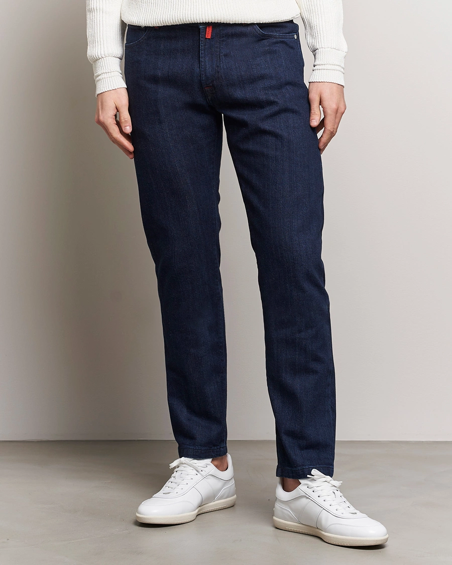 Homme | Jeans Bleus | Kiton | Slim Fit 5-Pocket Jeans Dark Indigo
