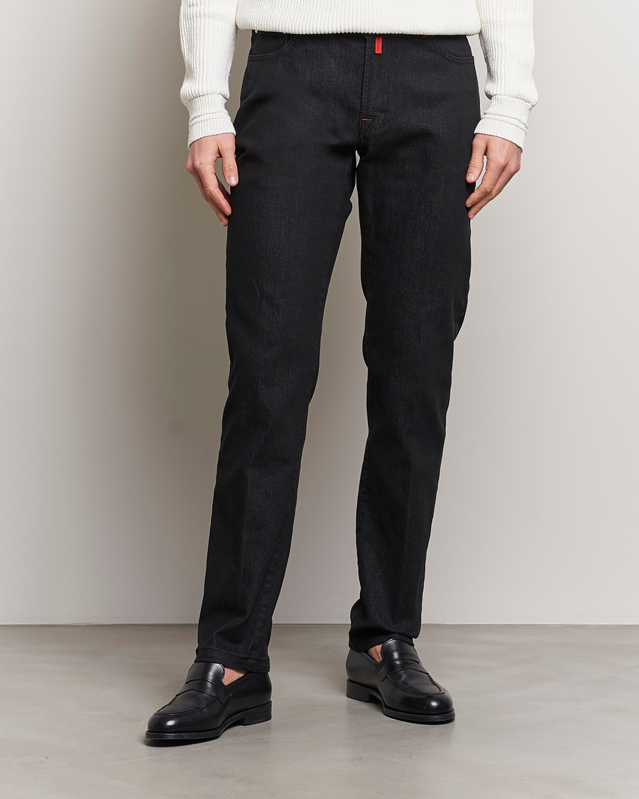 Homme | Jeans Noirs | Kiton | Slim Fit 5-Pocket Jeans Black