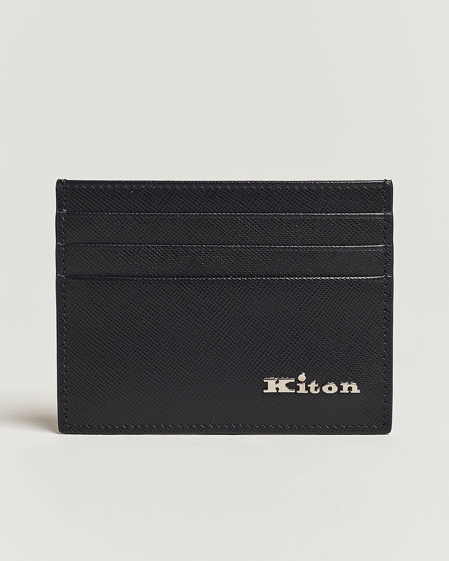 Homme | Kiton Saffiano Leather Cardholder Black | Kiton | Saffiano Leather Cardholder Black