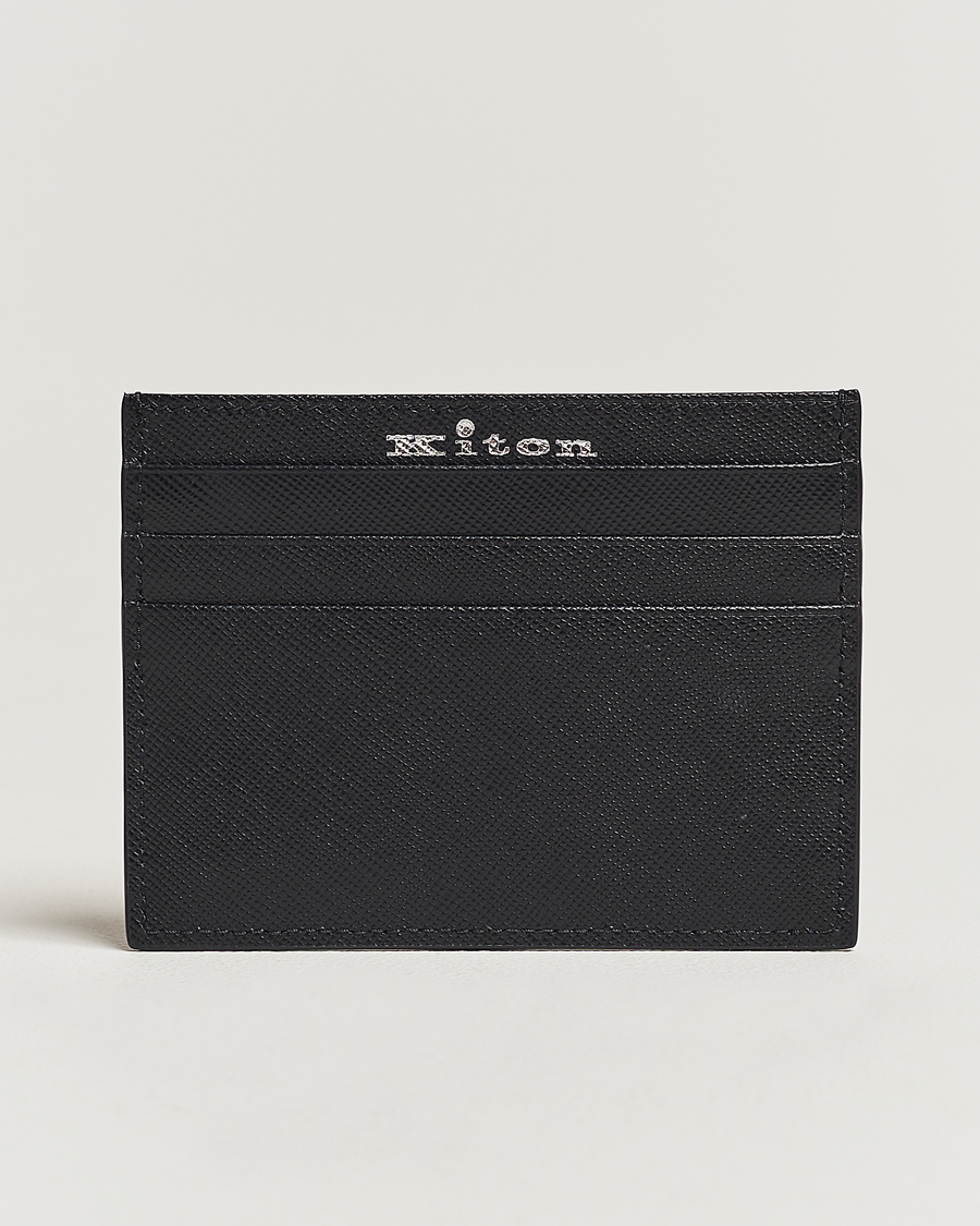 Homme | Kiton | Kiton | Saffiano Leather Cardholder Black