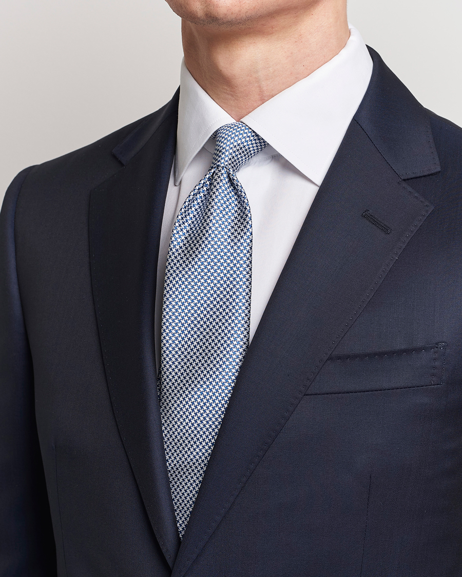 Homme | Cravates | Kiton | Structured Silk Tie Navy