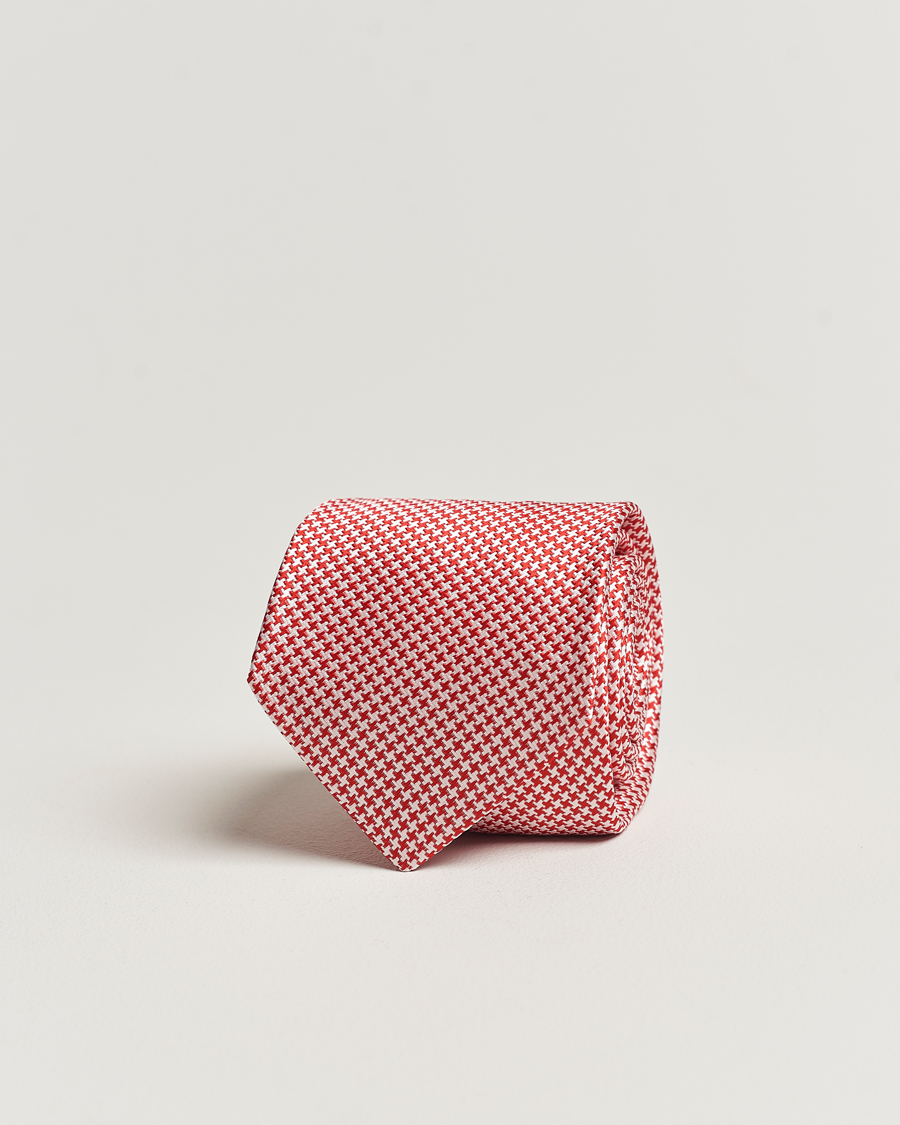 Homme | Kiton Structured Silk Tie Red | Kiton | Structured Silk Tie Red