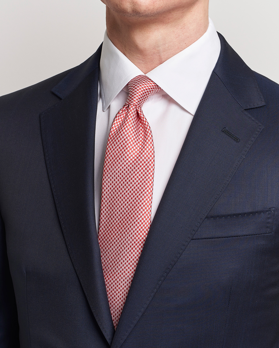 Homme | Cravates | Kiton | Structured Silk Tie Red