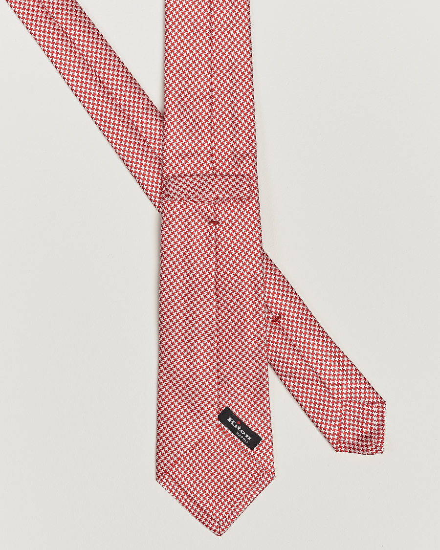 Homme | Kiton Structured Silk Tie Red | Kiton | Structured Silk Tie Red