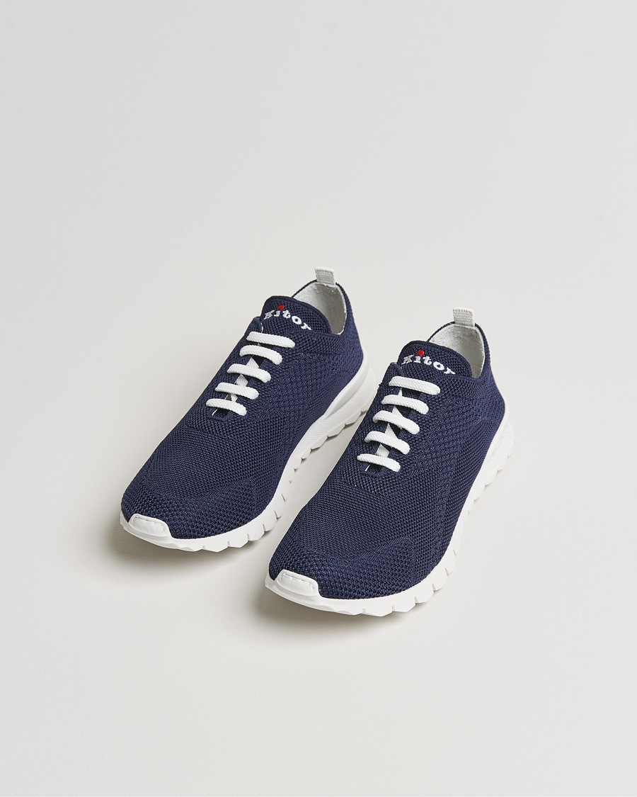 Homme | Chaussures | Kiton | Mesh Running Sneakers Navy