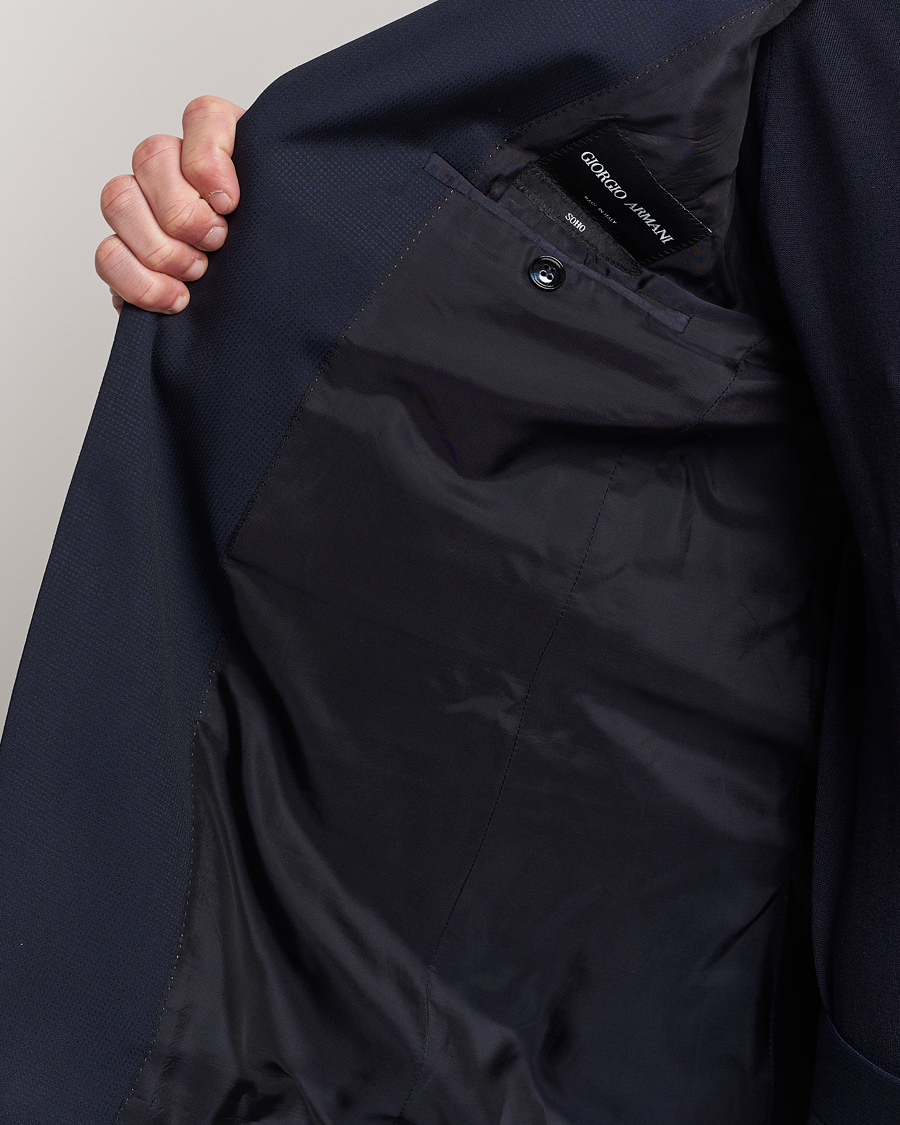 Homme | Costumes | Giorgio Armani | Slim Fit Peak Lapel Wool Suit Navy