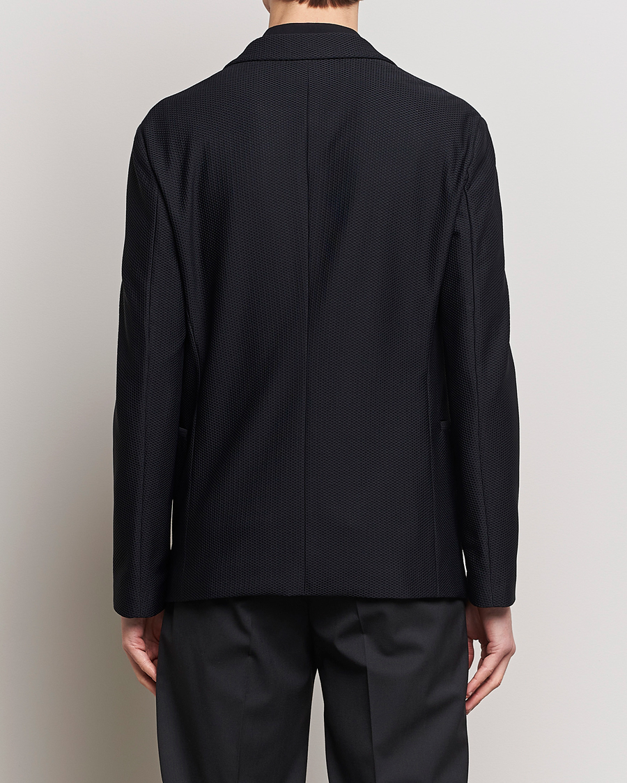 Homme | Blazers | Giorgio Armani | Single Breasted Mesh Blazer Black