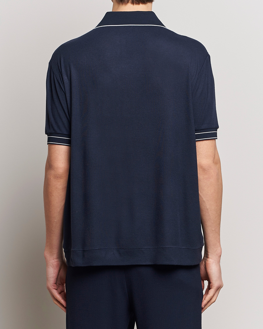 Homme | Polos | Giorgio Armani | Short Sleeve Riviera Polo Navy