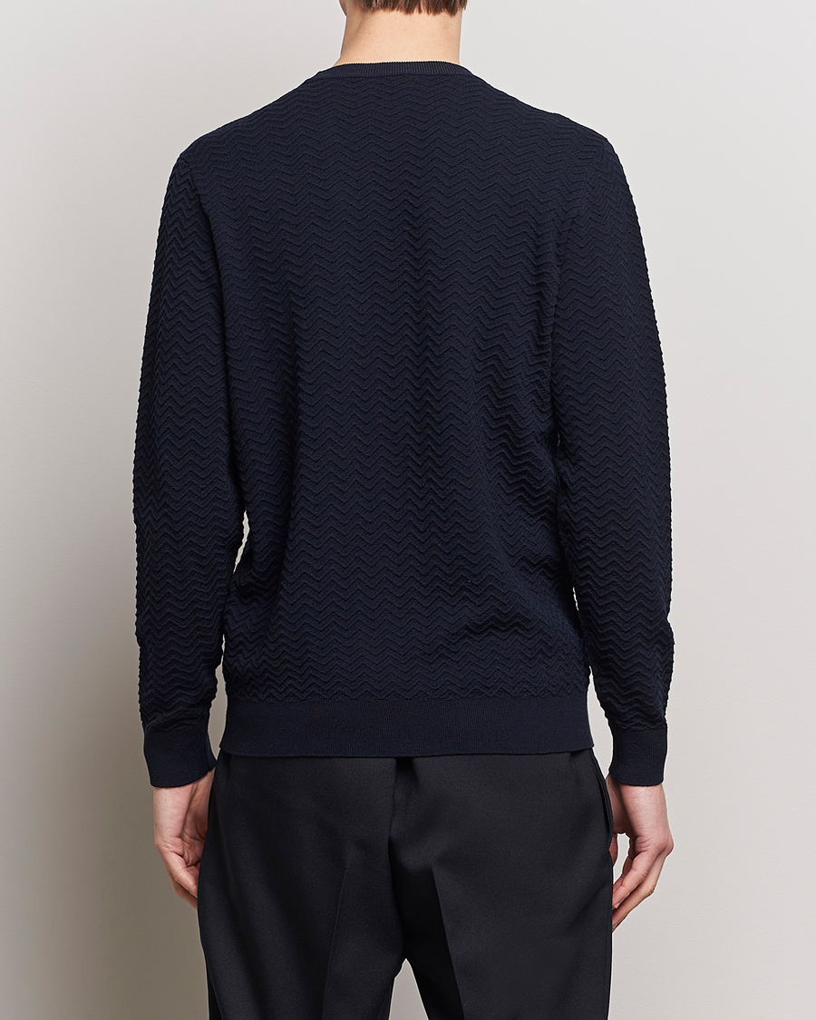 Homme | Pulls Et Tricots | Giorgio Armani | Wool Chevron Pullover Navy