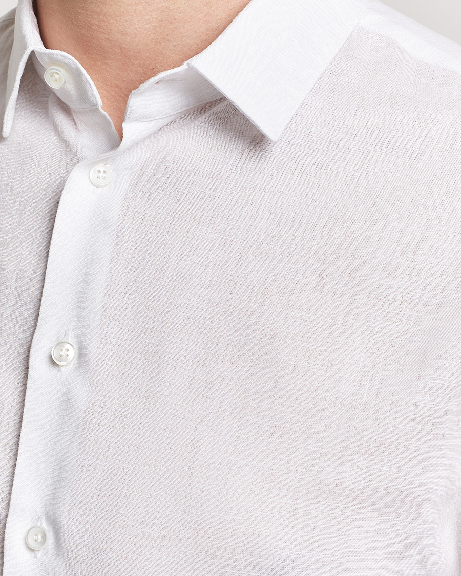 Homme | Chemises | Giorgio Armani | Slim Fit Linen Shirt White