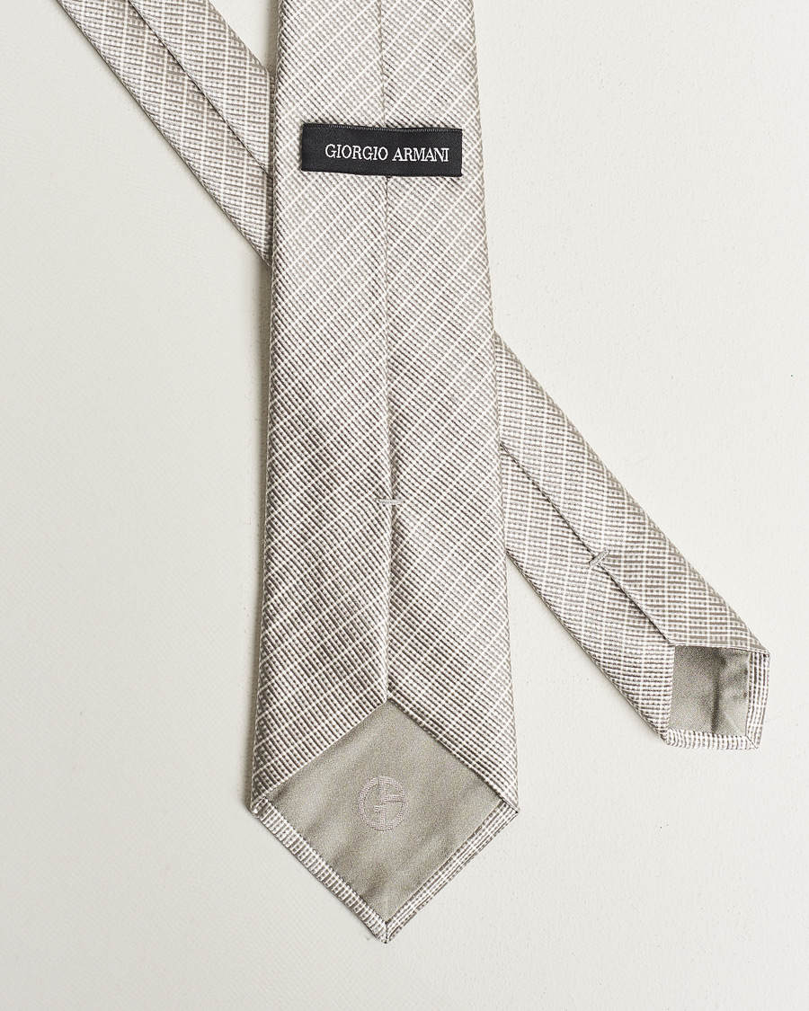 Homme | Giorgio Armani Jacquard Silk Tie Light Grey | Giorgio Armani | Jacquard Silk Tie Light Grey
