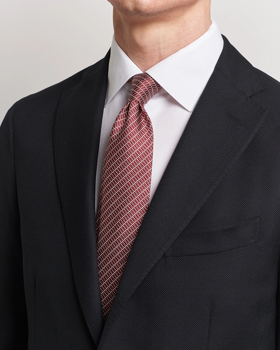 Homme |  | Giorgio Armani | Jacquard Silk Tie Ruby