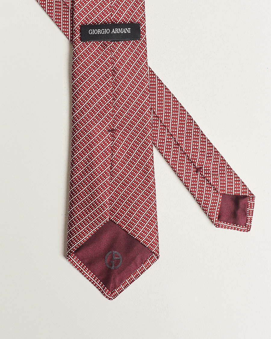 Homme | Giorgio Armani Jacquard Silk Tie Ruby | Giorgio Armani | Jacquard Silk Tie Ruby